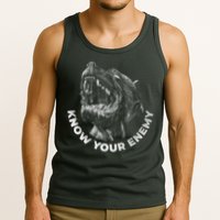 Know Your Enemy Realistic Pitbull Dog Tank Top