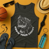 Know Your Enemy Realistic Pitbull Dog Tank Top