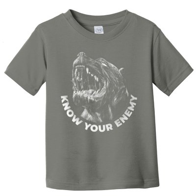 Know Your Enemy Realistic Pitbull Dog Toddler T-Shirt