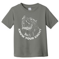 Know Your Enemy Realistic Pitbull Dog Toddler T-Shirt