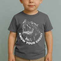 Know Your Enemy Realistic Pitbull Dog Toddler T-Shirt