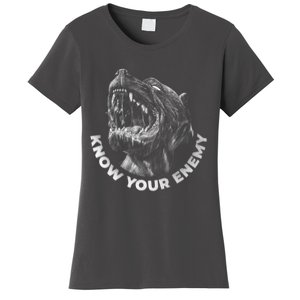 Know Your Enemy Realistic Pitbull Dog Women's T-Shirt