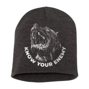 Know Your Enemy Realistic Pitbull Dog Short Acrylic Beanie