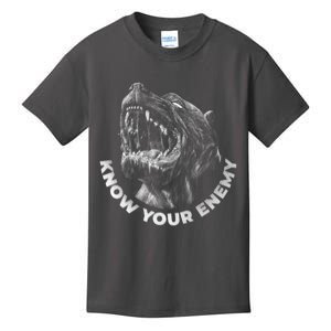 Know Your Enemy Realistic Pitbull Dog Kids T-Shirt