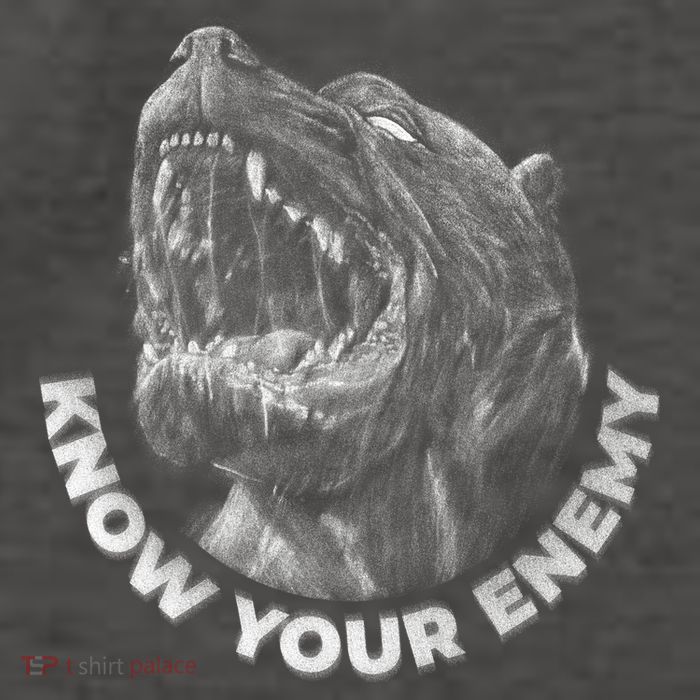Know Your Enemy Realistic Pitbull Dog Vector Backpack