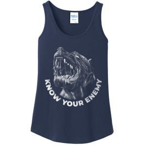 Know Your Enemy Realistic Pitbull Dog Ladies Essential Tank