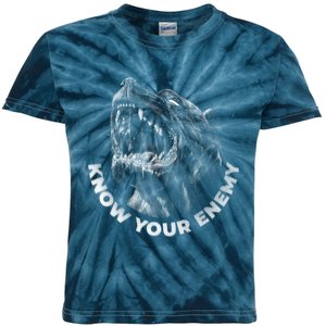 Know Your Enemy Realistic Pitbull Dog Kids Tie-Dye T-Shirt