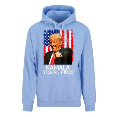 Kamala YouRe Fired Funny President Trump Laughing At Kamala Unisex Surf Hoodie