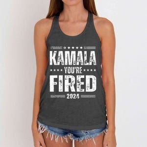 Kamala YouRe Fired Funny Anti Kamala Harris Election 2024 Women's Knotted Racerback Tank