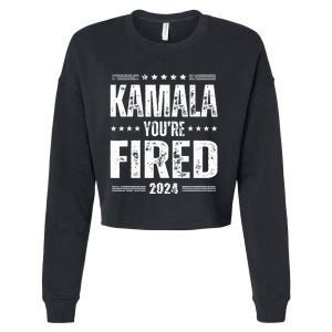 Kamala YouRe Fired Funny Anti Kamala Harris Election 2024 Cropped Pullover Crew