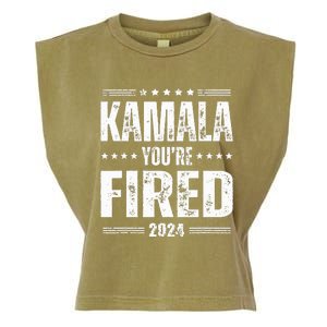 Kamala YouRe Fired Funny Anti Kamala Harris Election 2024 Garment-Dyed Women's Muscle Tee