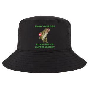 Know Your Fish Au Naturel Or Clipped Funny Fishing Bass Gift Cool Comfort Performance Bucket Hat