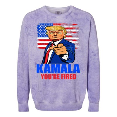 Kamala YouRe Fired Donald Trump 2024 Anti Harris Pro Trump Colorblast Crewneck Sweatshirt