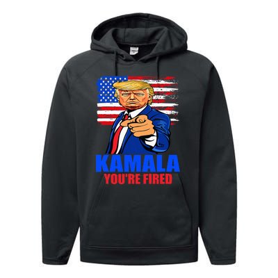 Kamala YouRe Fired Donald Trump 2024 Anti Harris Pro Trump Performance Fleece Hoodie