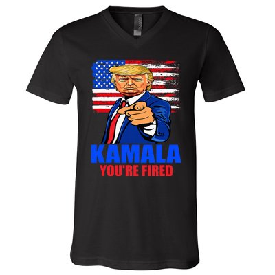 Kamala YouRe Fired Donald Trump 2024 Anti Harris Pro Trump V-Neck T-Shirt