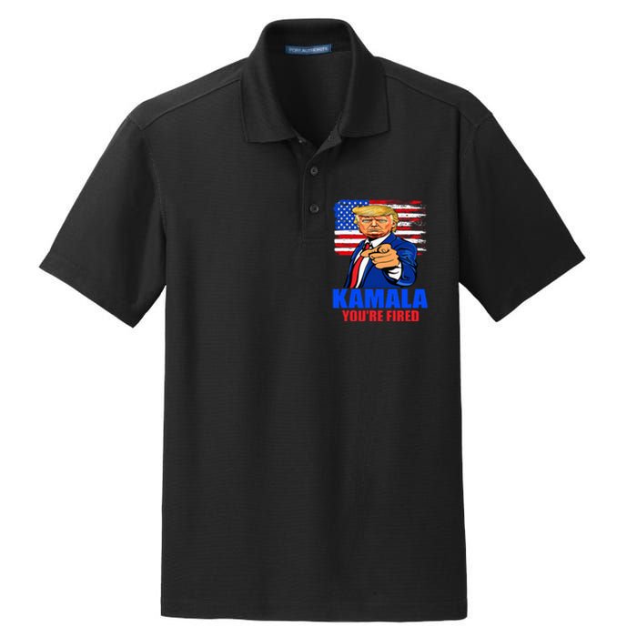 Kamala YouRe Fired Donald Trump 2024 Anti Harris Pro Trump Dry Zone Grid Polo