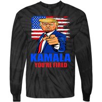 Kamala YouRe Fired Donald Trump 2024 Anti Harris Pro Trump Tie-Dye Long Sleeve Shirt