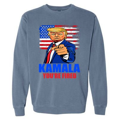 Kamala YouRe Fired Donald Trump 2024 Anti Harris Pro Trump Garment-Dyed Sweatshirt