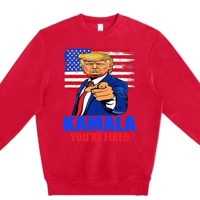 Kamala YouRe Fired Donald Trump 2024 Anti Harris Pro Trump Premium Crewneck Sweatshirt