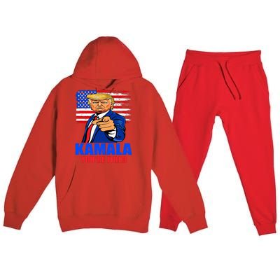 Kamala YouRe Fired Donald Trump 2024 Anti Harris Pro Trump Premium Hooded Sweatsuit Set