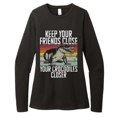 Keep Your Friends Close Your Crocodiles Closer Crocodile Womens CVC Long Sleeve Shirt