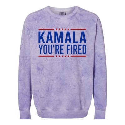 Kamala YouRe Fired 2024 Funny Donald Trump Saying Colorblast Crewneck Sweatshirt