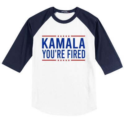 Kamala YouRe Fired 2024 Funny Donald Trump Saying Baseball Sleeve Shirt