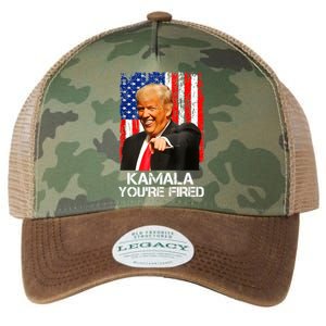 Kamala YouRe Fired Funny President Trump Laughing At Kamala Legacy Tie Dye Trucker Hat