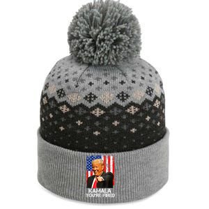 Kamala YouRe Fired Funny President Trump Laughing At Kamala The Baniff Cuffed Pom Beanie