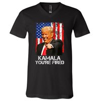 Kamala YouRe Fired Funny President Trump Laughing At Kamala V-Neck T-Shirt