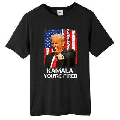 Kamala YouRe Fired Funny President Trump Laughing At Kamala Tall Fusion ChromaSoft Performance T-Shirt