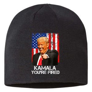 Kamala YouRe Fired Funny President Trump Laughing At Kamala Sustainable Beanie