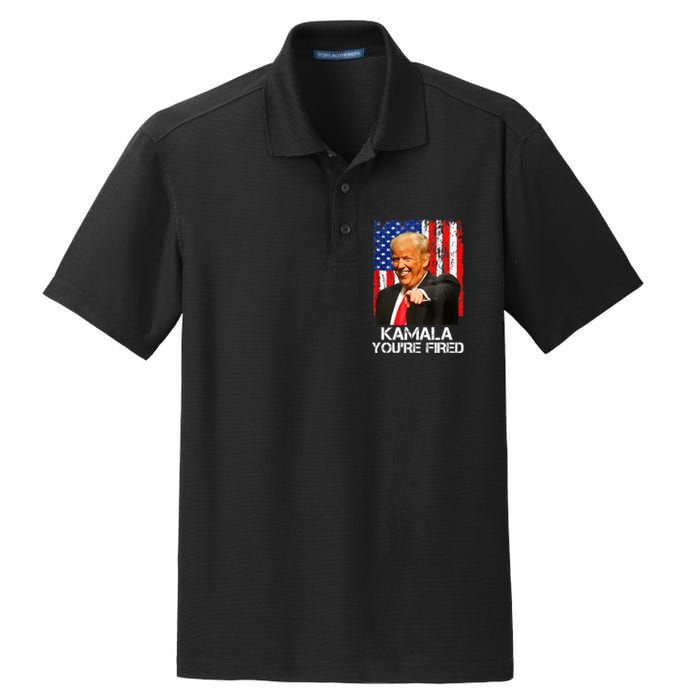 Kamala YouRe Fired Funny President Trump Laughing At Kamala Dry Zone Grid Polo