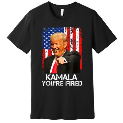 Kamala YouRe Fired Funny President Trump Laughing At Kamala Premium T-Shirt