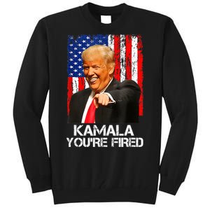 Kamala YouRe Fired Funny President Trump Laughing At Kamala Tall Sweatshirt