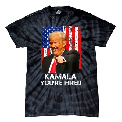 Kamala YouRe Fired Funny President Trump Laughing At Kamala Tie-Dye T-Shirt