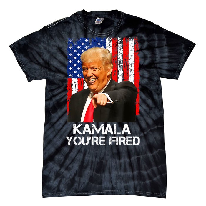 Kamala YouRe Fired Funny President Trump Laughing At Kamala Tie-Dye T-Shirt