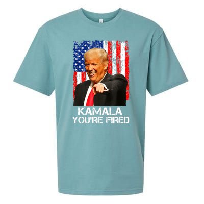 Kamala YouRe Fired Funny President Trump Laughing At Kamala Sueded Cloud Jersey T-Shirt