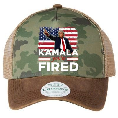 Kamala YouRe Fired Funny President Trump Laughing At Kamala Legacy Tie Dye Trucker Hat