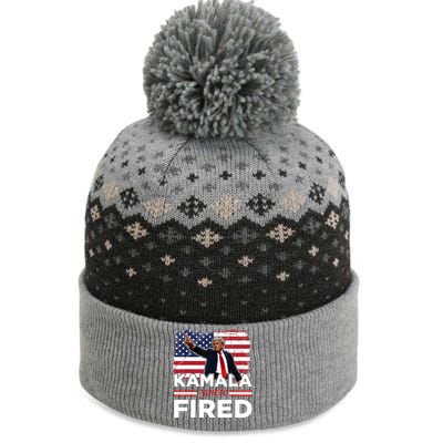 Kamala YouRe Fired Funny President Trump Laughing At Kamala The Baniff Cuffed Pom Beanie