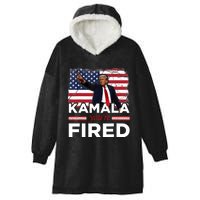 Kamala YouRe Fired Funny President Trump Laughing At Kamala Hooded Wearable Blanket