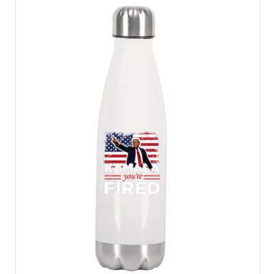 Kamala YouRe Fired Funny President Trump Laughing At Kamala Stainless Steel Insulated Water Bottle