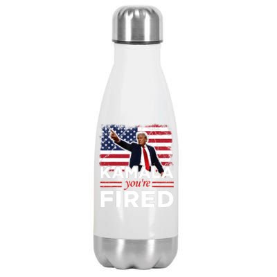 Kamala YouRe Fired Funny President Trump Laughing At Kamala Stainless Steel Insulated Water Bottle