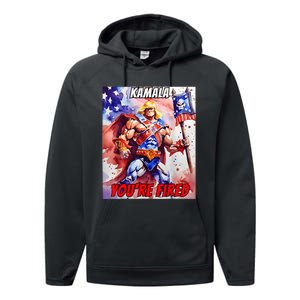 Kamala YouRe Fired Trump Won We All Won 2024 Usa Performance Fleece Hoodie