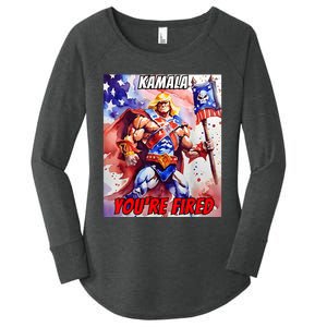 Kamala YouRe Fired Trump Won We All Won 2024 Usa Women's Perfect Tri Tunic Long Sleeve Shirt