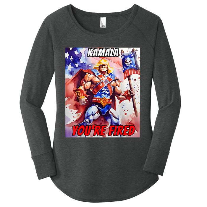 Kamala YouRe Fired Trump Won We All Won 2024 Usa Women's Perfect Tri Tunic Long Sleeve Shirt