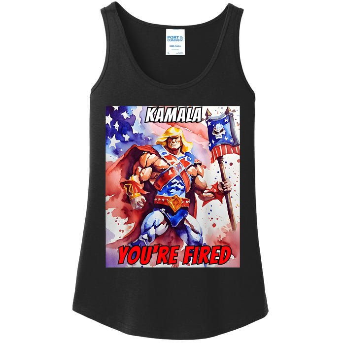 Kamala YouRe Fired Trump Won We All Won 2024 Usa Ladies Essential Tank