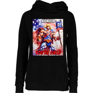 Kamala YouRe Fired Trump Won We All Won 2024 Usa Womens Funnel Neck Pullover Hood