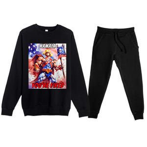 Kamala YouRe Fired Trump Won We All Won 2024 Usa Premium Crewneck Sweatsuit Set