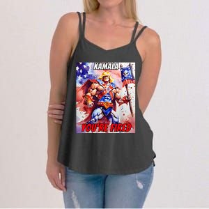 Kamala YouRe Fired Trump Won We All Won 2024 Usa Women's Strappy Tank